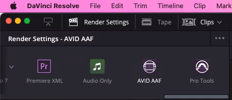 DNxHR Avid AAF preset